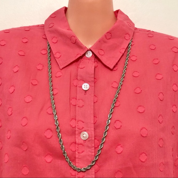 Crown & Ivy Coral Long Sleeve Blouse - Picture 2 of 10